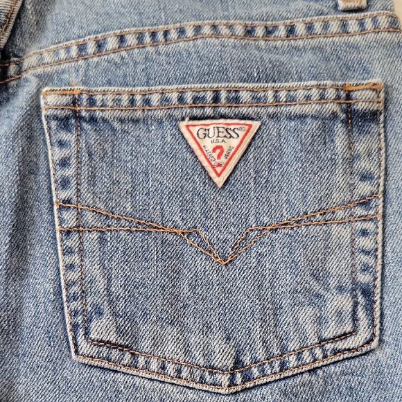 GUESS Women's Blue Denim Shorts - Picture 5 of 6
